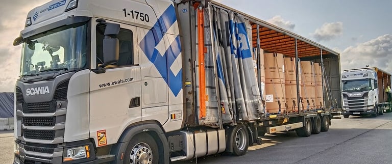 truck open side paper packaging